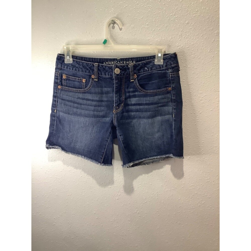american eagle womens shorts size 6 great condition dark wash
